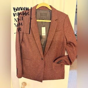 Banana Republic Textured Brown Blazer